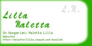 lilla maletta business card